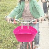 Maxbell Bike Basket Removable Waterproof Seat for Road Bike Front Handlebar Boys Pink