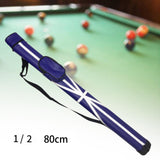Maxbell Billiards Pool Cue Case Dust Proof Adjustable Shoulder Strap Carrying Box  80CM Blue