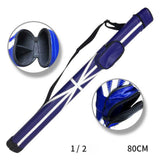 Maxbell Billiards Pool Cue Case Dust Proof Adjustable Shoulder Strap Carrying Box  80CM Blue
