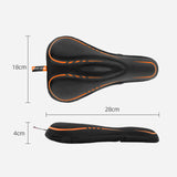 Maxbell Comfort Bike Saddle Cushion Pad Breathable Non Slip Saddle Cycling Parts Black Orange