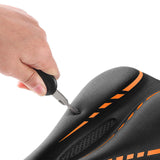 Maxbell Comfort Bike Saddle Cushion Pad Breathable Non Slip Saddle Cycling Parts Black Orange