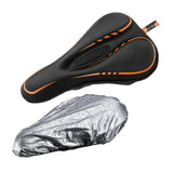 Maxbell Comfort Bike Saddle Cushion Pad Breathable Non Slip Saddle Cycling Parts Black Orange