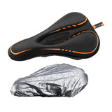 Maxbell Comfort Bike Saddle Cushion Pad Breathable Non Slip Saddle Cycling Parts Black Orange