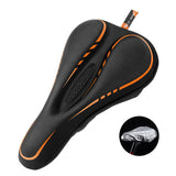 Maxbell Comfort Bike Saddle Cushion Pad Breathable Non Slip Saddle Cycling Parts Black Orange