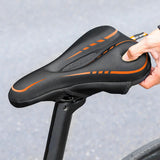 Maxbell Comfort Bike Saddle Cushion Pad Breathable Non Slip Saddle Cycling Parts Black Orange