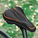 Maxbell Comfort Bike Saddle Cushion Pad Breathable Non Slip Saddle Cycling Parts Black Orange