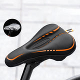 Maxbell Comfort Bike Saddle Cushion Pad Breathable Non Slip Saddle Cycling Parts Black Orange