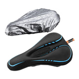 Maxbell Comfort Bike Saddle Cushion Pad Breathable Non Slip Saddle Cycling Parts Black Blue