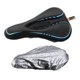 Maxbell Comfort Bike Saddle Cushion Pad Breathable Non Slip Saddle Cycling Parts Black Blue