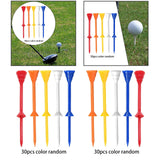 Maxbell 30Pcs Golf Tees Reusable Low Resistance Hitting Plastic Ball Holder Beginner 45mm