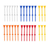 Maxbell 30Pcs Golf Tees Reusable Low Resistance Hitting Plastic Ball Holder Beginner 45mm