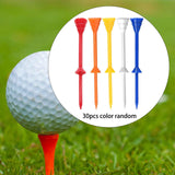 Maxbell 30Pcs Golf Tees Reusable Low Resistance Hitting Plastic Ball Holder Beginner 45mm