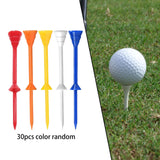 Maxbell 30Pcs Golf Tees Reusable Low Resistance Hitting Plastic Ball Holder Beginner 45mm