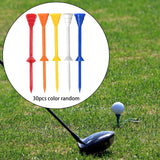 Maxbell 30Pcs Golf Tees Reusable Low Resistance Hitting Plastic Ball Holder Beginner 45mm