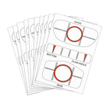 Maxbell Set of 10 Golf Impact Labels Alignment Training Aid for Outdoors Beginner