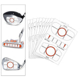 Maxbell Set of 10 Golf Impact Labels Alignment Training Aid for Outdoors Beginner