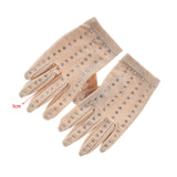 Maxbell Women Figure Skating Gloves Girls with Rhinestones for Show Competition XS