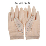 Maxbell Women Figure Skating Gloves Girls with Rhinestones for Show Competition XS