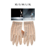 Maxbell Women Figure Skating Gloves Girls with Rhinestones for Show Competition XS