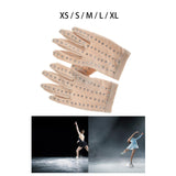 Maxbell Women Figure Skating Gloves Girls with Rhinestones for Show Competition XS