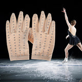 Maxbell Women Figure Skating Gloves Girls with Rhinestones for Show Competition XS