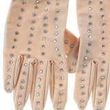 Maxbell Women Figure Skating Gloves Girls with Rhinestones for Show Competition M