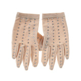 Maxbell Women Figure Skating Gloves Girls with Rhinestones for Show Competition M
