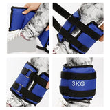 Maxbell 2x Wrist Ankle Weights Women Men Strength Training Arm Leg Weight Straps 3KG 35x14cm