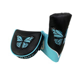 Maxbell Fashion Golf Putter Head Cover Protector PU Leather Golf Club Head Cover StyleB Black