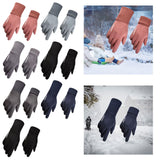 Maxbell Winter Warm Sports Gloves Suede Anti Slip for Running Skating Cold Weather Women Pink
