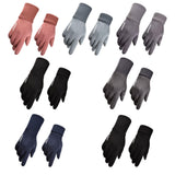 Maxbell Winter Warm Sports Gloves Suede Anti Slip for Running Skating Cold Weather Women Pink