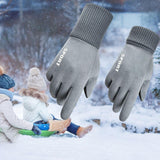Maxbell Winter Warm Sports Gloves Suede Anti Slip for Running Skating Cold Weather Women Blue Green