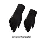 Maxbell Winter Warm Sports Gloves Suede Anti Slip for Running Skating Cold Weather Men  Black