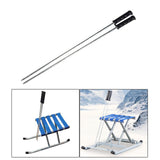 Maxbell 2Pcs Snow Sled Ice Picks Skiing Ski Board Sledding Toboggan Sledge Ice Cane 70cm