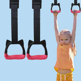 Maxbell Child Gymnastics Rings Cute Cat Head Handle 200kg Capacity for Arm Training 1m