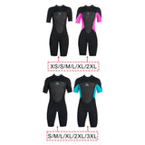 Maxbell Adults Wetsuit Scuba Diving Suit Short Sleeve for Canoeing Dive Surfing Women XS Black