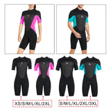 Maxbell Adults Wetsuit Scuba Diving Suit Short Sleeve for Canoeing Dive Surfing Women XS Black