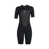 Maxbell Adults Wetsuit Scuba Diving Suit Short Sleeve for Canoeing Dive Surfing Women XS Black