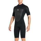 Maxbell Adults Wetsuit Scuba Diving Suit Short Sleeve for Canoeing Dive Surfing Men Black XXXL