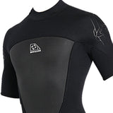 Maxbell Adults Wetsuit Scuba Diving Suit Short Sleeve for Canoeing Dive Surfing Men Black XXXL