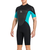 Maxbell Adults Wetsuit Scuba Diving Suit Short Sleeve for Canoeing Dive Surfing Men Green XXL