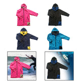Maxbell Hooded Kids Changing Robe Jacket Suit Outwear Warm Rain Coat Surf Swim Parka Rose Red Grey