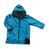 Maxbell Hooded Kids Changing Robe Jacket Suit Outwear Warm Rain Coat Surf Swim Parka Blue Gray