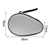 Maxbell Table Tennis Racket Bag EVA Wear Resistant Sturdy for Outdoor Training silver