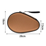 Maxbell Table Tennis Racket Bag EVA Wear Resistant Sturdy for Outdoor Training Khaki