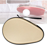 Maxbell Table Tennis Racket Bag EVA Wear Resistant Sturdy for Outdoor Training Golden