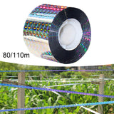 Maxbell Bird Scare Tape Stop Birds from Hitting Windows for Garden Outdoor 4.8cmx80m