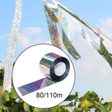 Maxbell Bird Scare Tape Stop Birds from Hitting Windows for Garden Outdoor 4.8cmx80m