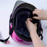 Maxbell Breathable Helmet Pad Reusable Flexible Helmets Padding for Electric Vehicle Black