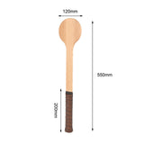 Maxbell Wooden Tennis Pointer Spoon Wooden Spoon 55x12cm for Training Beginner black orange